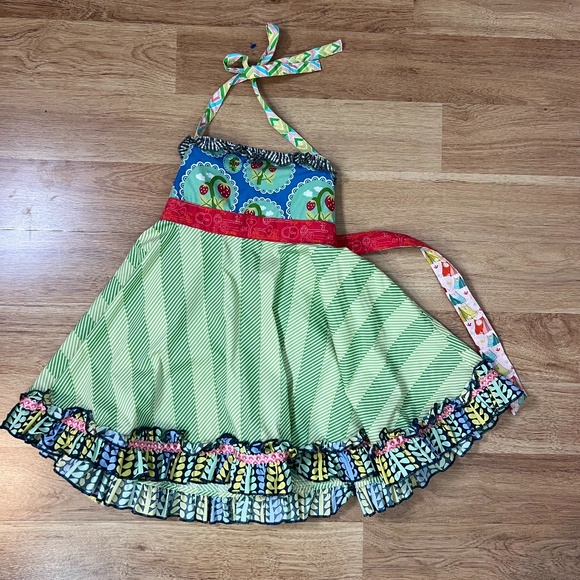 Matilda Jane Girls Strawberry Print Halter Top Dress Size 4